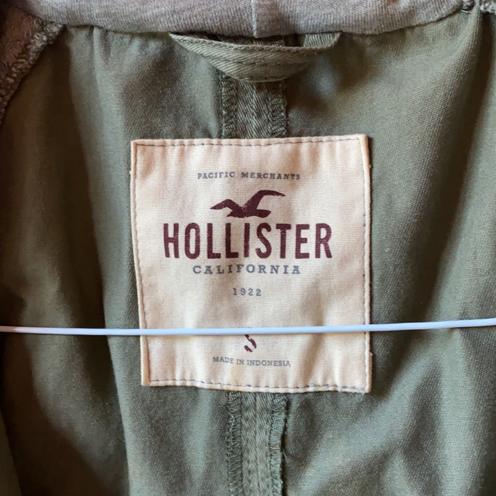 Hollister green and grey army style light fall jacket - Picture 6 of 9